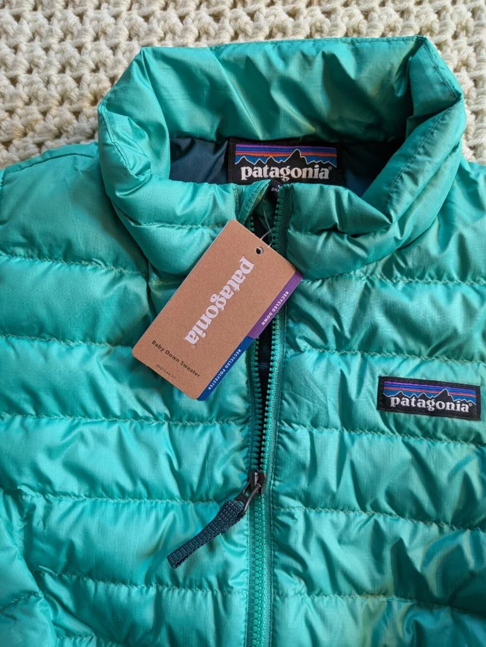 Patagonia Toddler Down Sweater Jacket - 3T - NWT - Mint Green